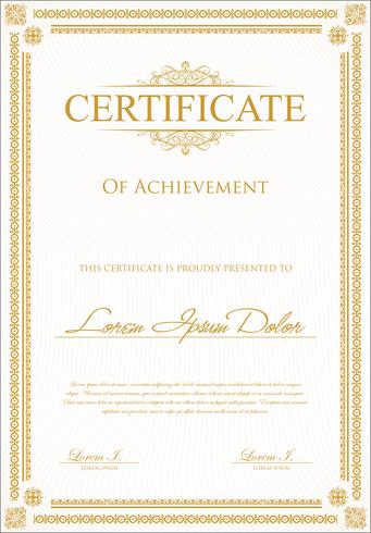 Certificate Template vector