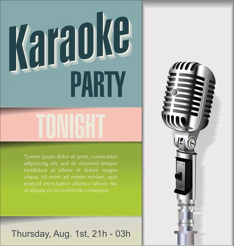 Retro vintage microphone design background vector