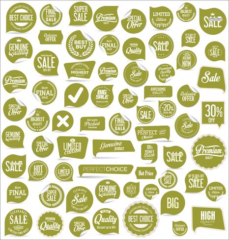 Modern badges stickers and labels collection vector