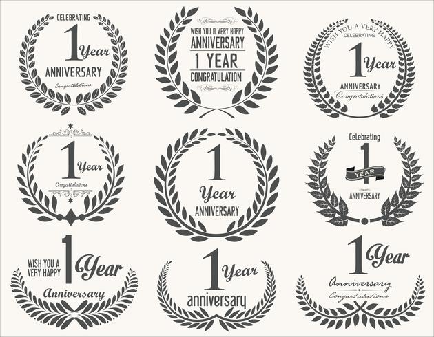 anniversary background vector
