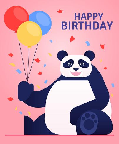 Happy Birthday Animals Greetings vector