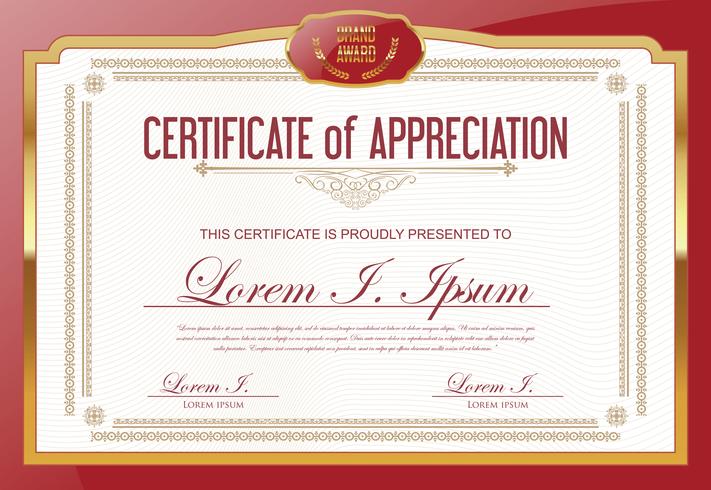 Certificate Template vector
