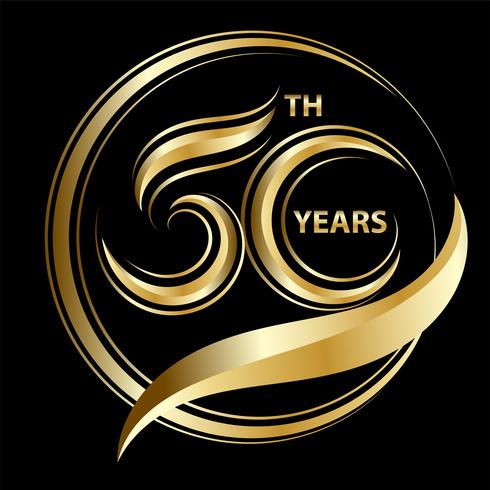 Download golden 50th anniversary - Download Free Vectors, Clipart ...