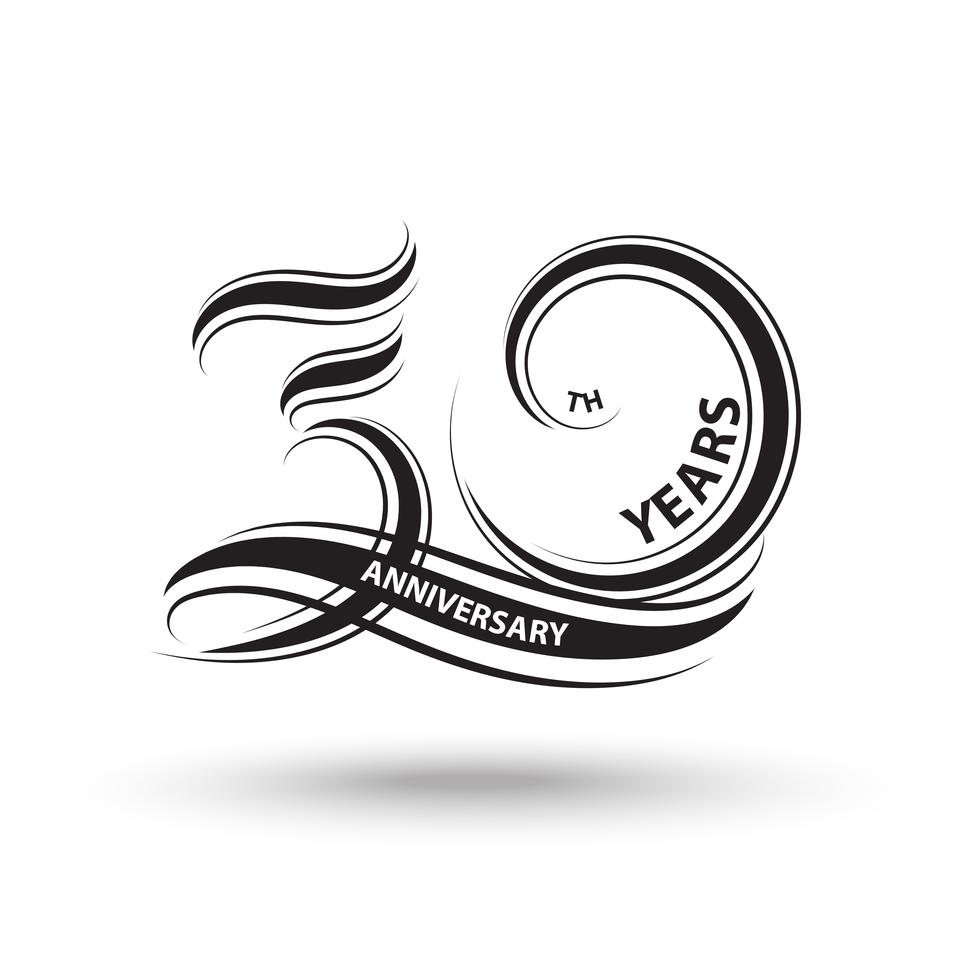 30th anniversary sign and logo for celebration symbol 535707 Vector Art ...