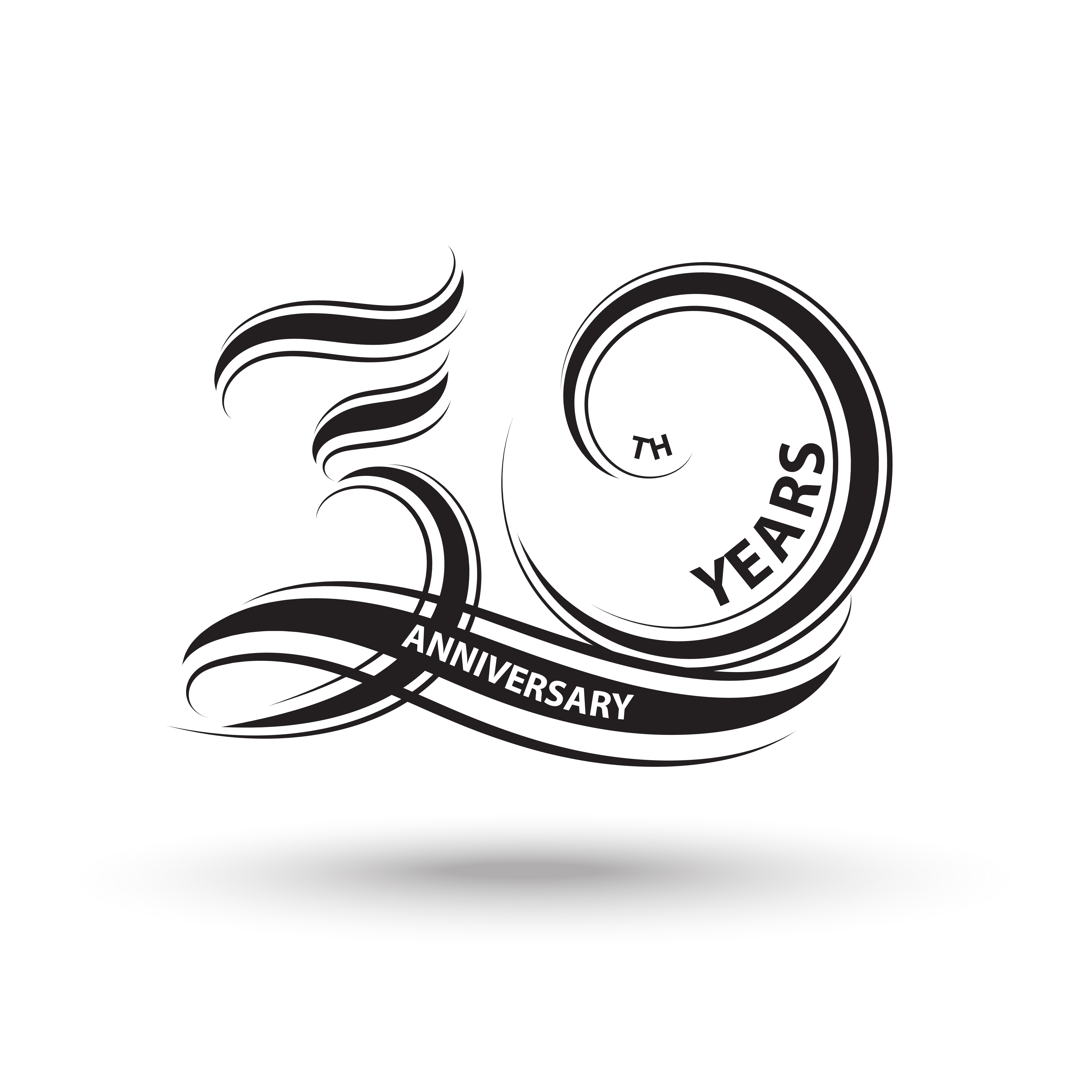 30th Anniversary Sign And Logo For Celebration Symbol 535707 Vector Art 