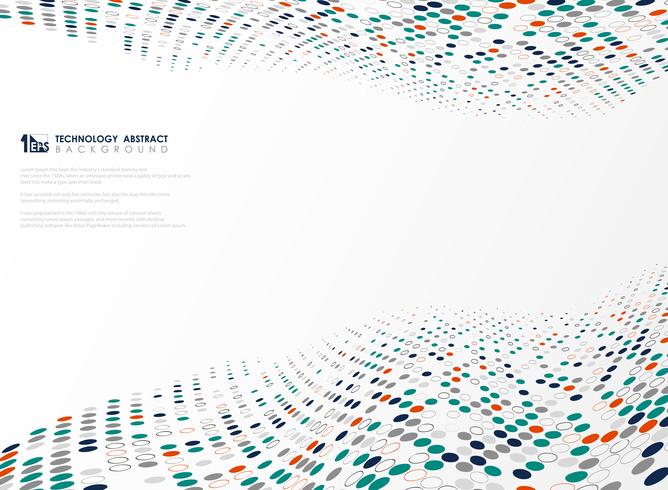 Modern technology circle colors pattern of futuristic design background. illustration vector eps10 