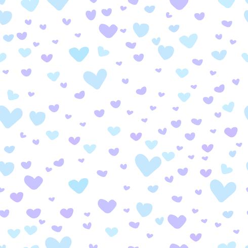 Heart abstract pattern background, Love doodle style pattern, Vector illustration.