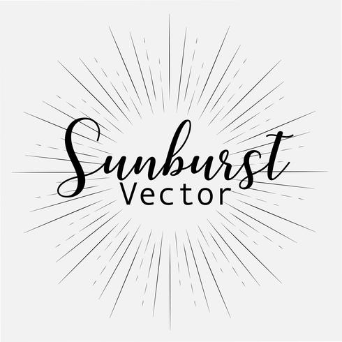 Sunburst style isolated on white background, Bursting rays vector illustration.