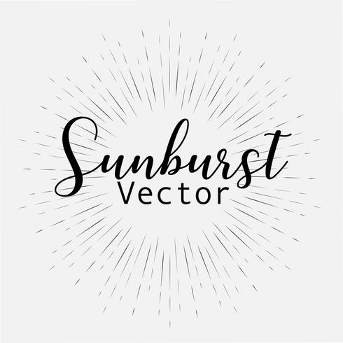 Sunburst style isolated on white background, Bursting rays vector illustration.