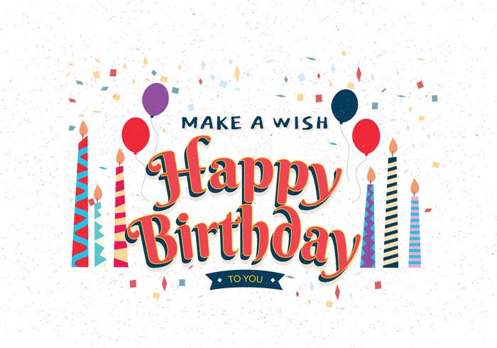 Happy Birthday Typography Vol 3 Vector