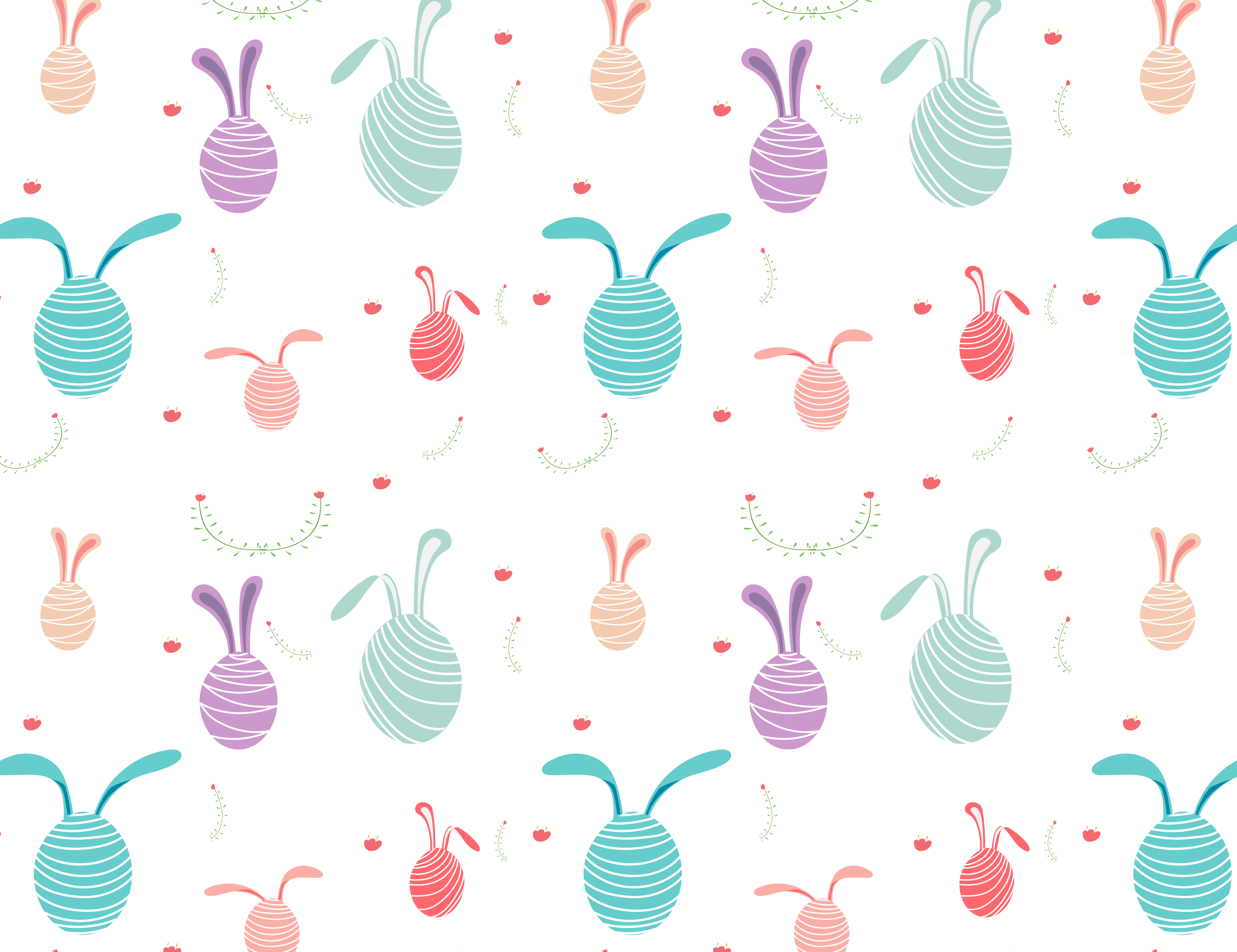 Happy easter pattern background, Cute easter pattern for kids, Vector