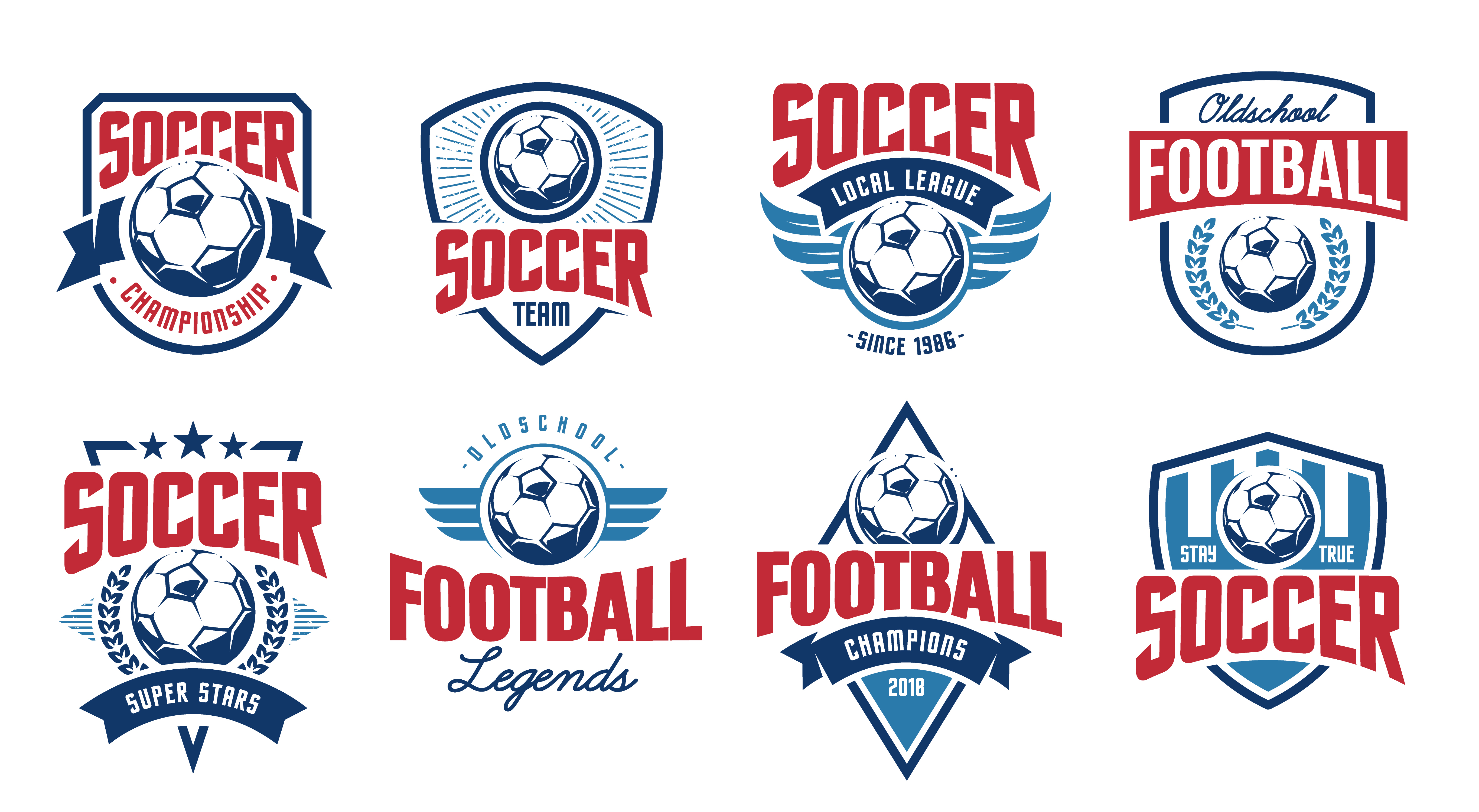 Soccer Classic Vector Emblems Set 536153 Vector Art at Vecteezy