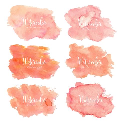 Abstract watercolor background. Watercolor element for card. Vector illustration.