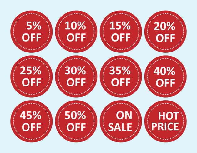 vector of  on sale tags