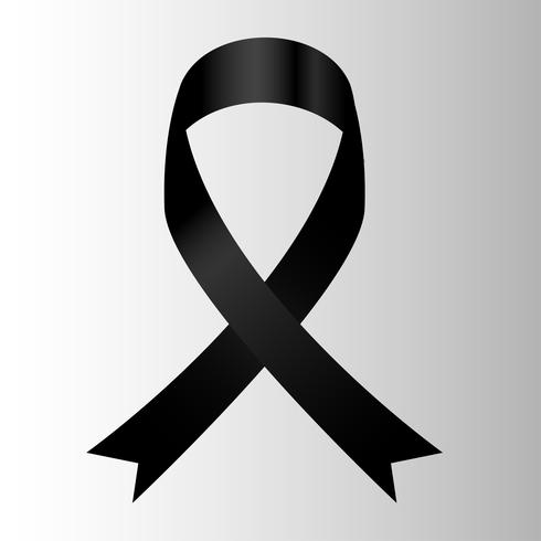 vector of black ribbon on White Background