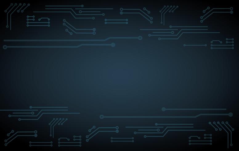 abstract futuristic circuit board illustration technology dark blue color background vector