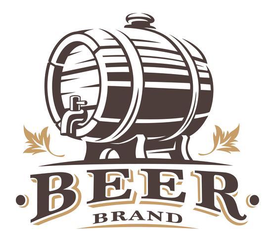 Vintage barrel of beer vector