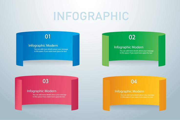 Plantilla de diseño de vectores de papel información banners gráficos