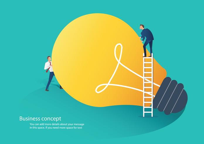 business people cooperation idea concept vector illustration