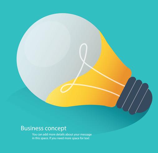 creative idea concept, light bulb icon vector illustration