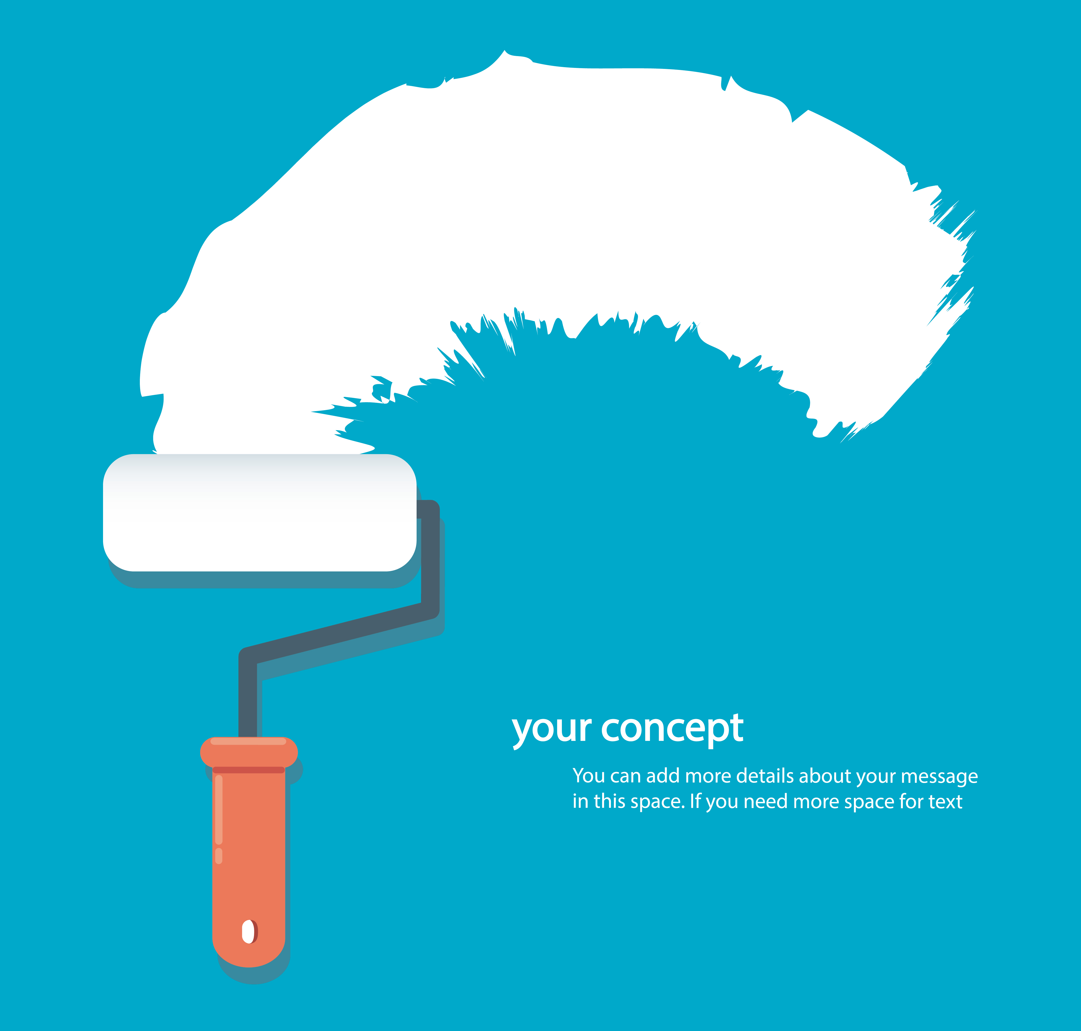 paint roller isolated with space for text 536616 Vector Art at Vecteezy