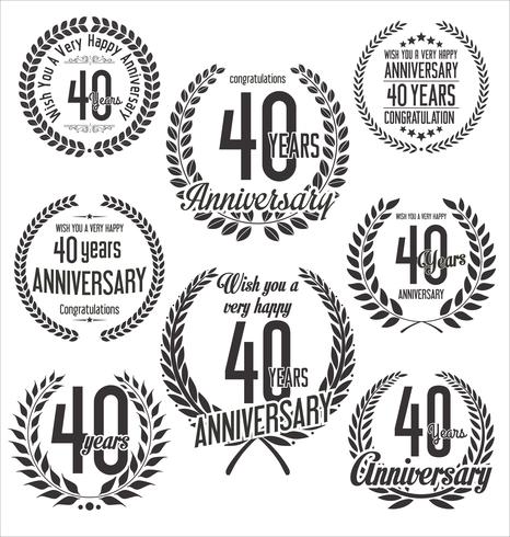 anniversary background vector