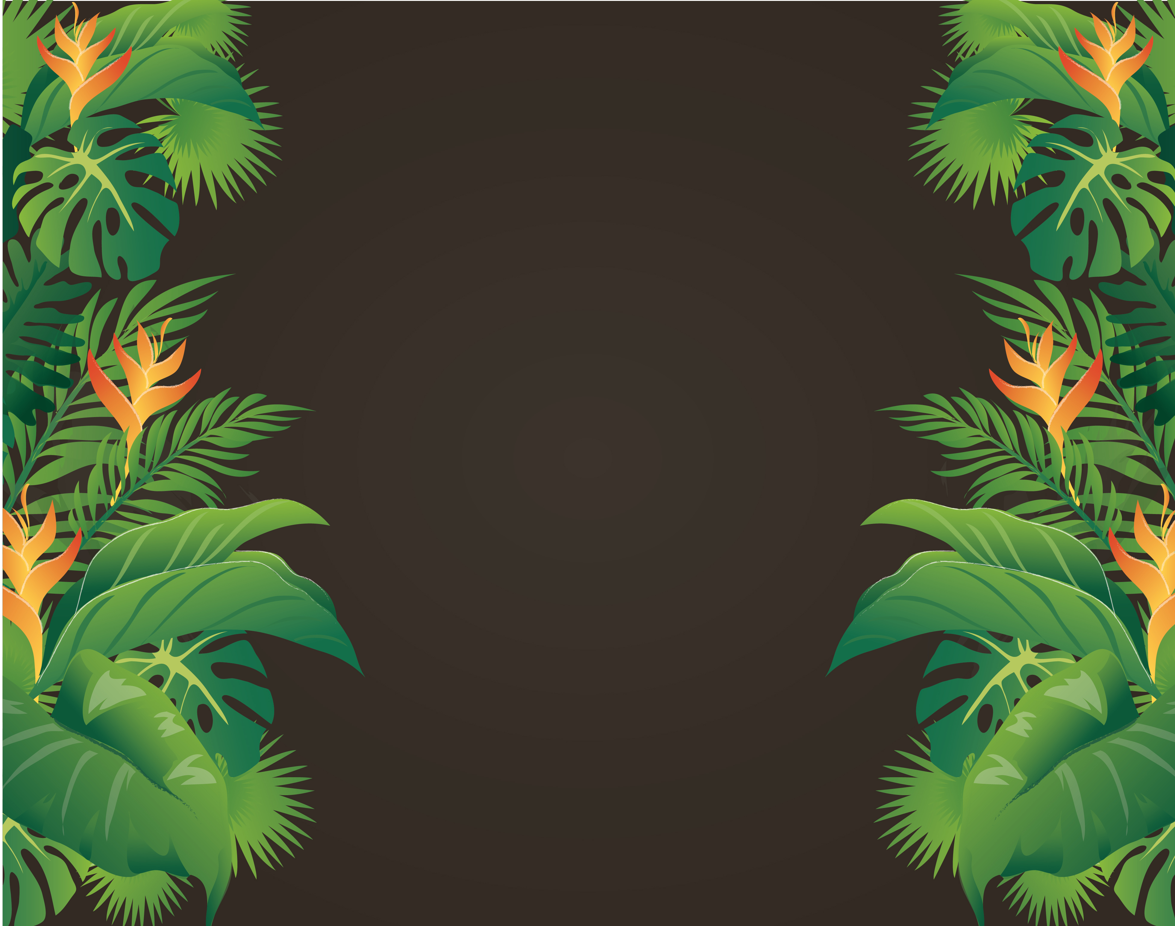 green leaves modern design and black background vector illustration