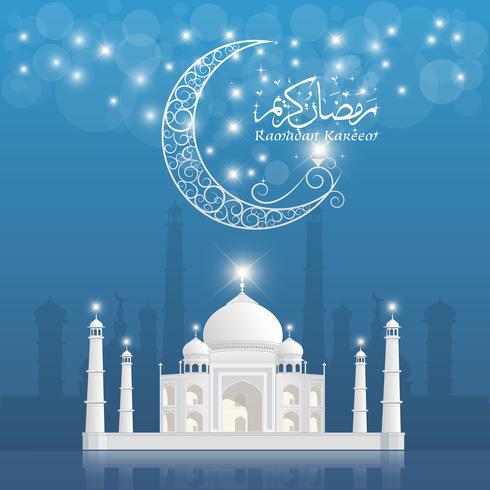 Ramadán Kareem saludo banner, Ramadán Kareem fondo vector