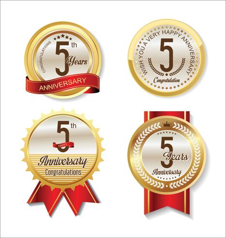 anniversary background vector