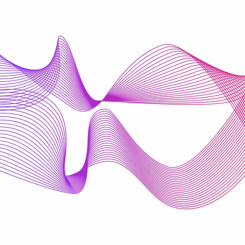 Abstract stripes gradient wave line art vector