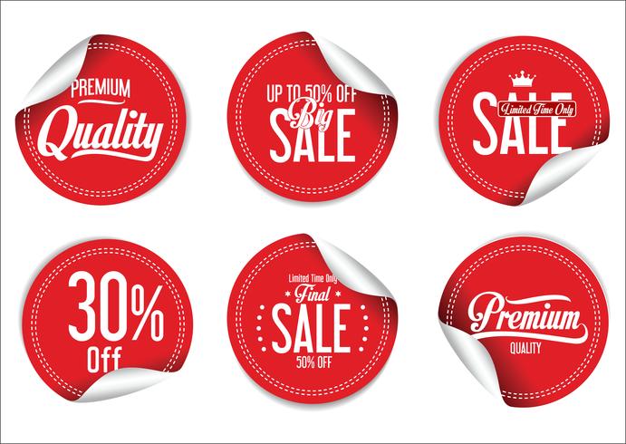 Modern badges stickers and labels collection vector