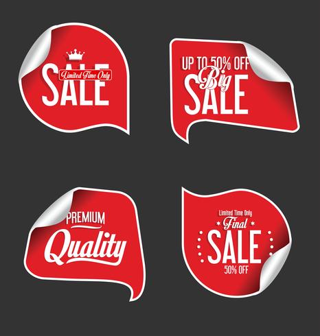 Modern badges stickers and labels collection vector