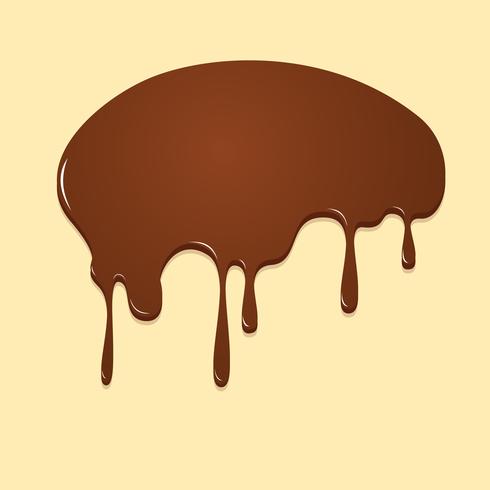 Chocolate dripping, Chocolate background vector illustration