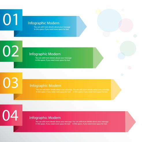 Concepto de infografía de flecha. Plantilla de vector con 4 opciones, partes, etapas, botones. Puede ser utilizado para web, diagrama, gráfico, presentación, gráfico, informe, infografía paso a paso. Fondo abstracto.