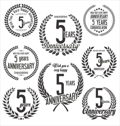 anniversary background vector