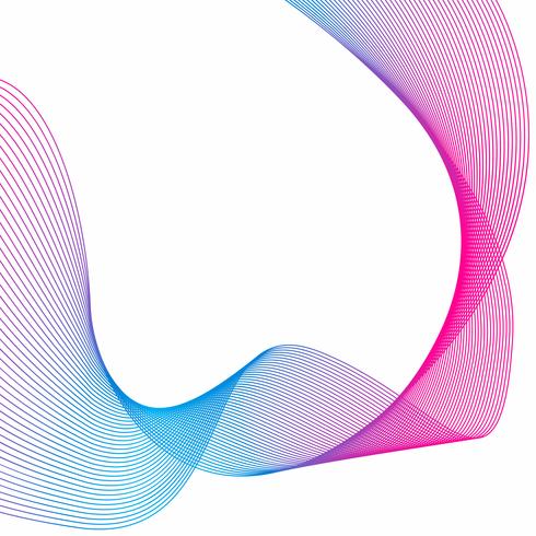 Abstract stripes gradient wave line art vector