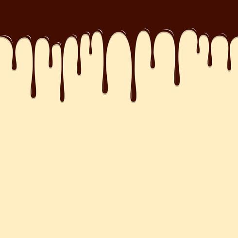 Chocolate dropping, Chocolate background vector illustration