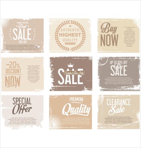 Retro vintage badges and labels collection vector