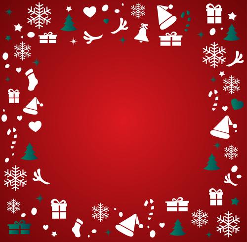 Christmas elements with space  pattern background vector illustration