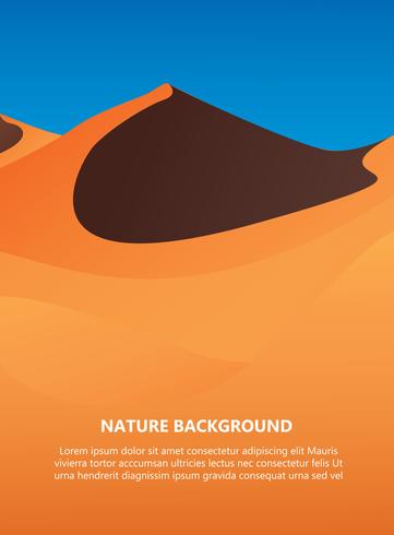 Fondo del desierto con la ilustración de vector de espacio de texto