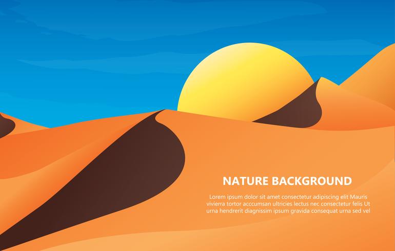 desert background with text space vector illustration