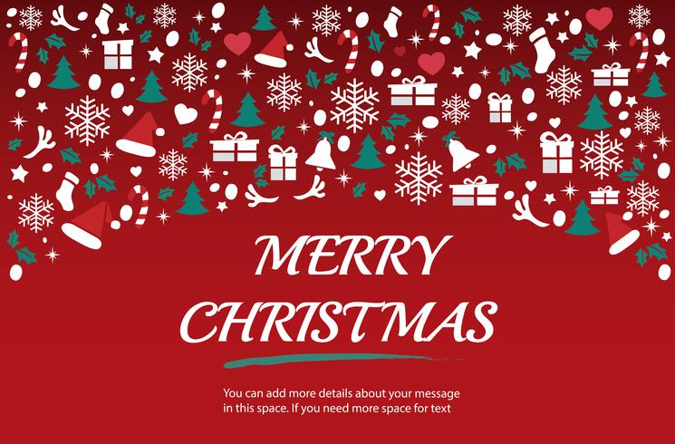 Christmas greeting card with space  pattern background vector illustration