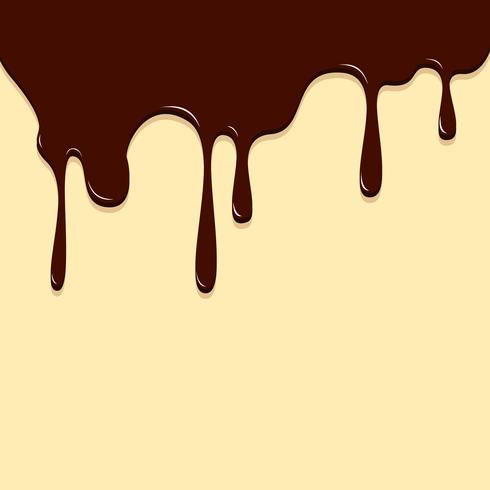 Goteo de chocolate, ilustración de vector de fondo de chocolate