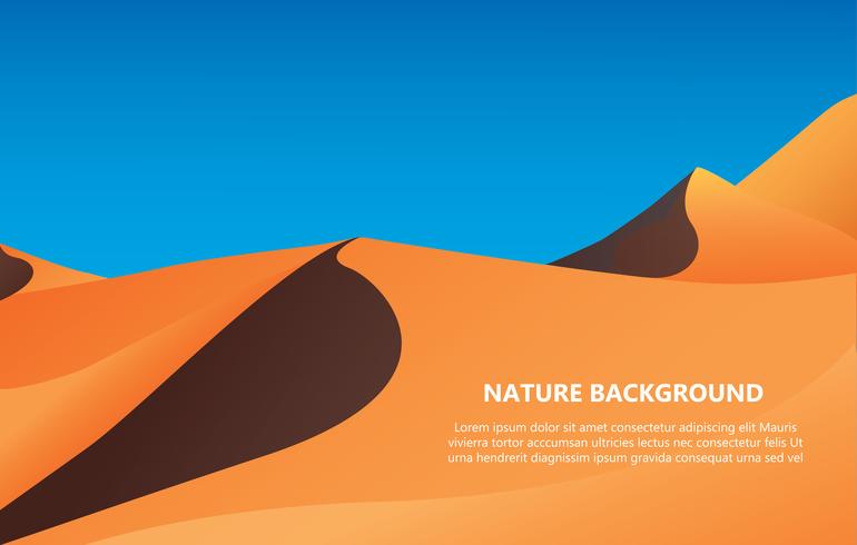 desert background with text space vector illustration