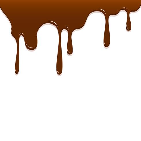 Chocolate dripping, Chocolate background vector illustration