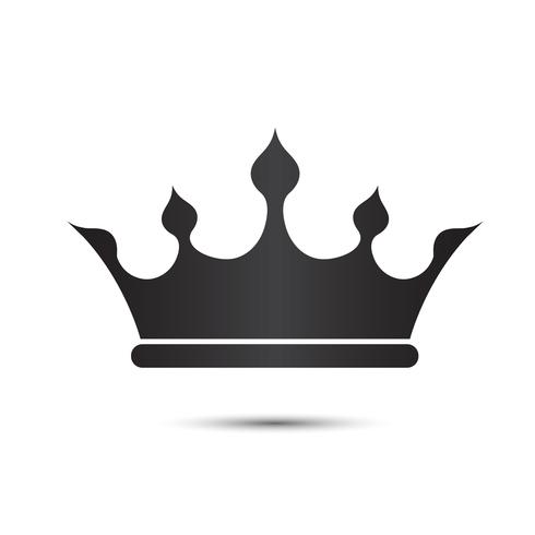 Symbole De La Couronne Avec La Couleur Noire Isoler Sur Fond Blanc