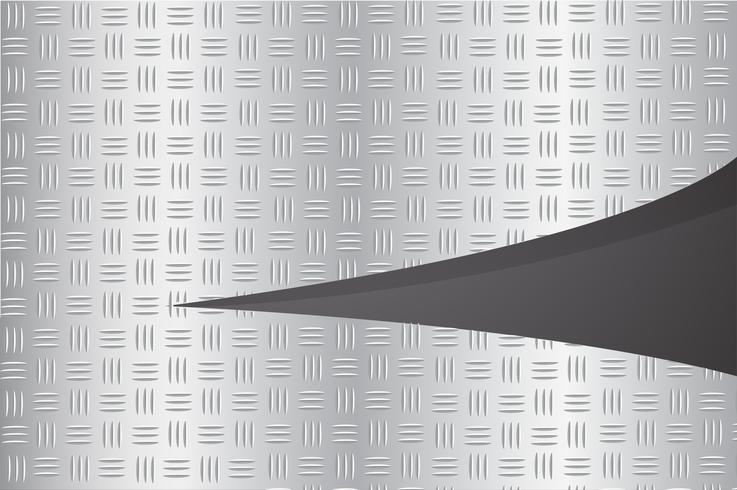 cut plate metal tearing and space black background vector illustration