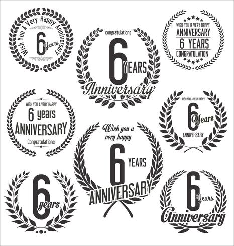 anniversary background vector