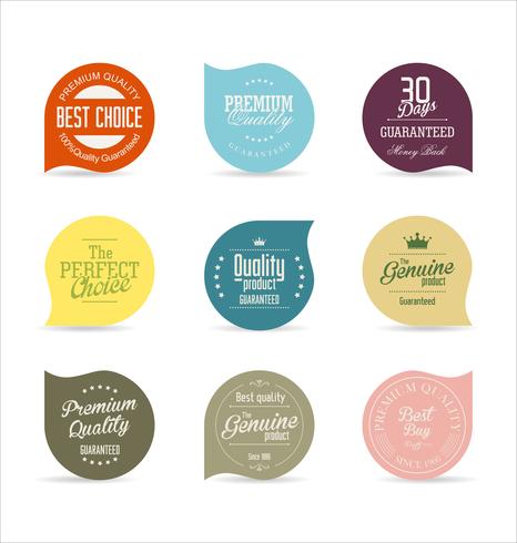 Modern badges stickers and labels collection vector