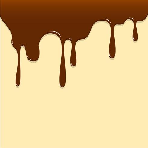 Goteo de chocolate, ilustración de vector de fondo de chocolate